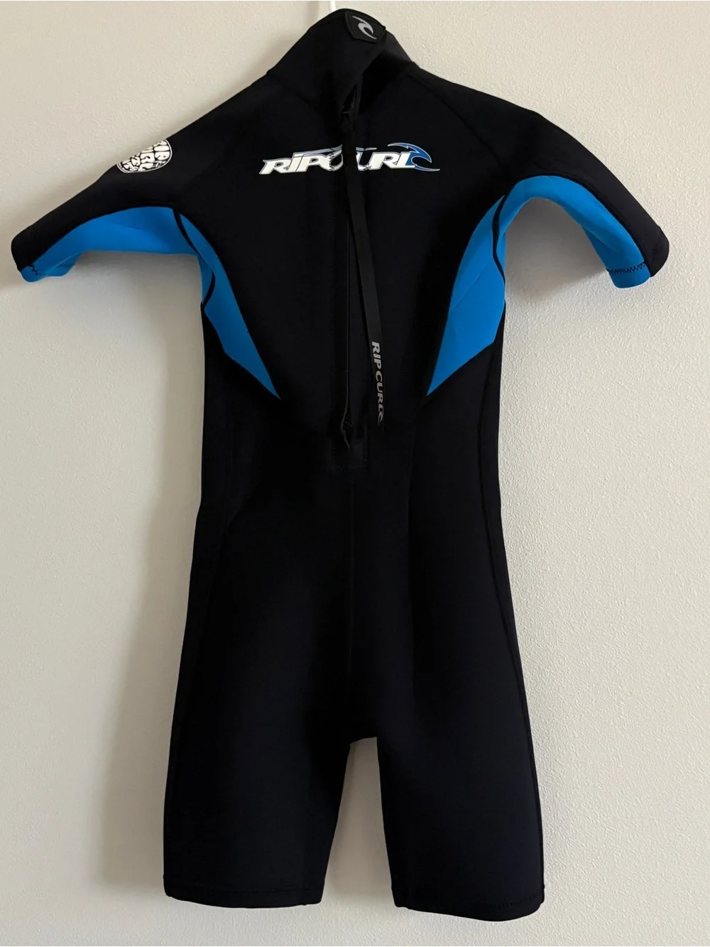 Rip Curl Kids Black & Blue Short Sleeve Swim Wetsuit - 12